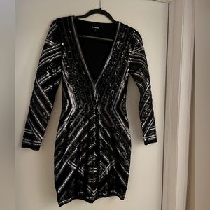 Express bodycon sequin dress